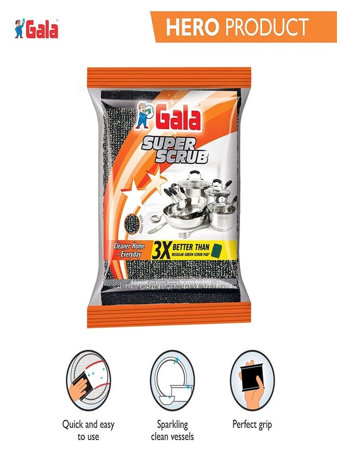 Gala Super Scrub Set (Black, Pack of 16) - Image 3